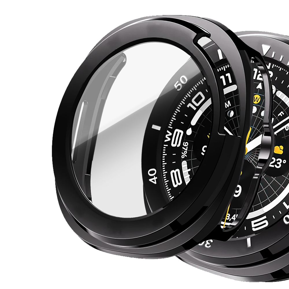 갤럭시워치8 클래식 호환 강화유리 풀커버 일체형 하드 스마트워치 케이스, 1개, 블랙 10,900원