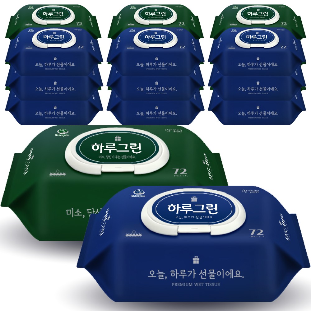 하루그린 프리미엄 물티슈 캡형(혼합색상) 30,900원