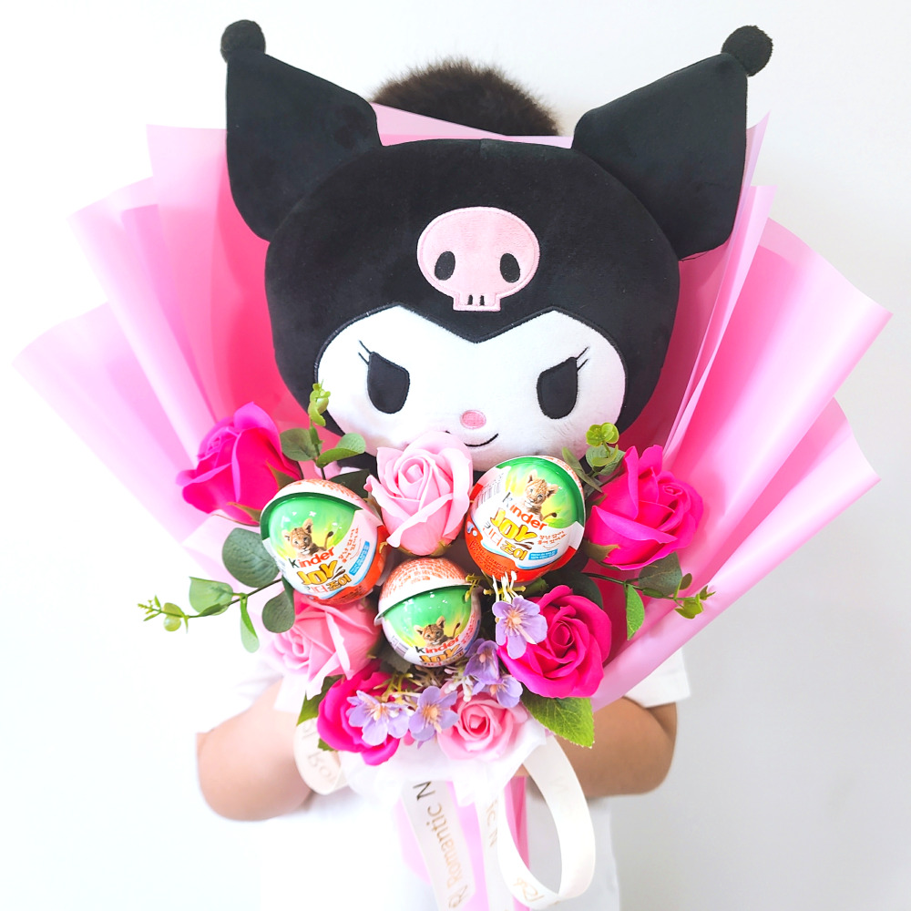 로맨틱앤 산리오 킨더조이 대형 인형꽃다발, 빅 쿠로미 핑크, 1개 39,990원