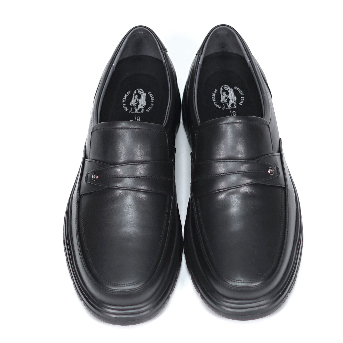 허시파피 더블쿠션 [발볼넓은] 남성 광폭 소가죽 캐주얼구두 컴포트화 MR505BK/25SS 138,200원