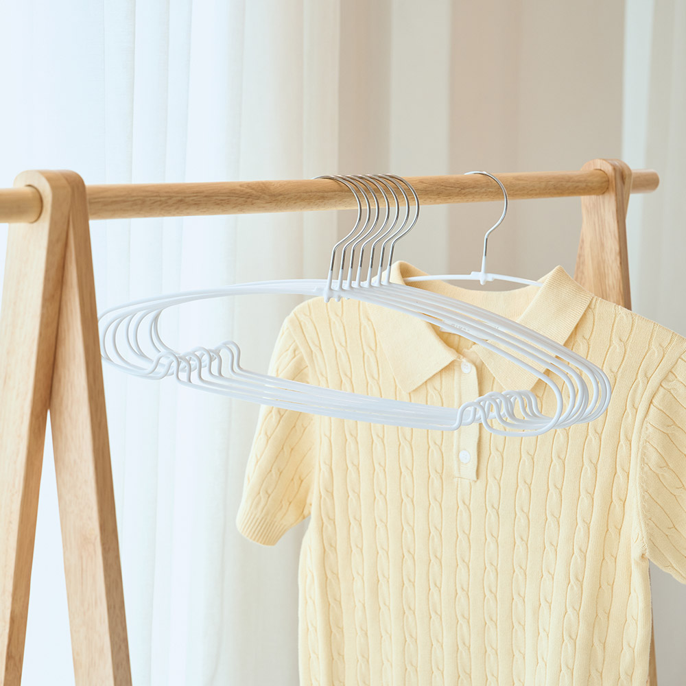 리브맘 논슬립 철제 코팅 라운드 옷걸이, 화이트, 20개 8,800원