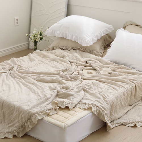 베이직톤 시원한 쿨링 프릴 여름 냉감이불 세트 134,820원