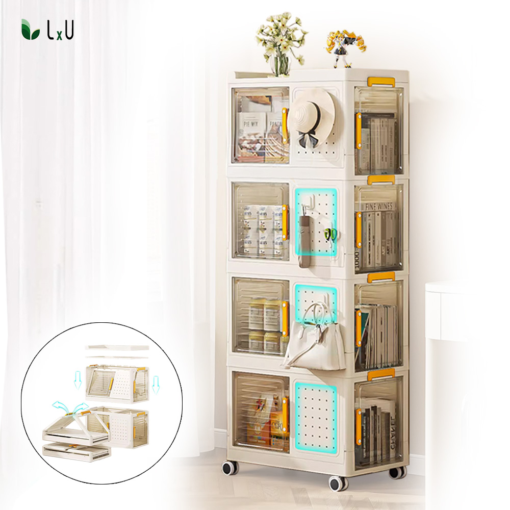 [LxU] 다용도 공간활용 이동식 대용량 캣비넷 폴딩박스 리빙박스 64,000원