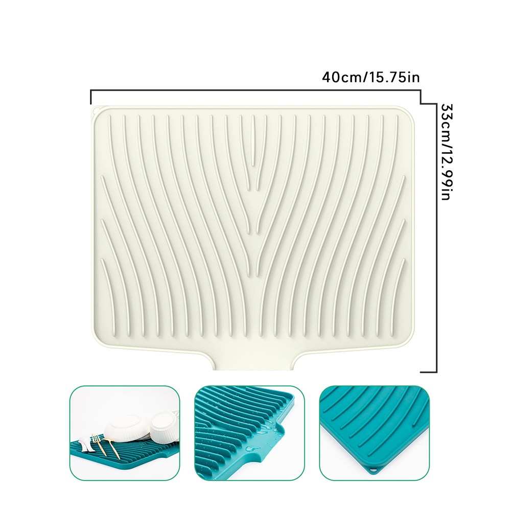 근이몰 실리콘 식기건조매트 싱크대 물빠짐 드라잉매트 식기 컵 설거지 특대, 화이트, 1개 9,900원