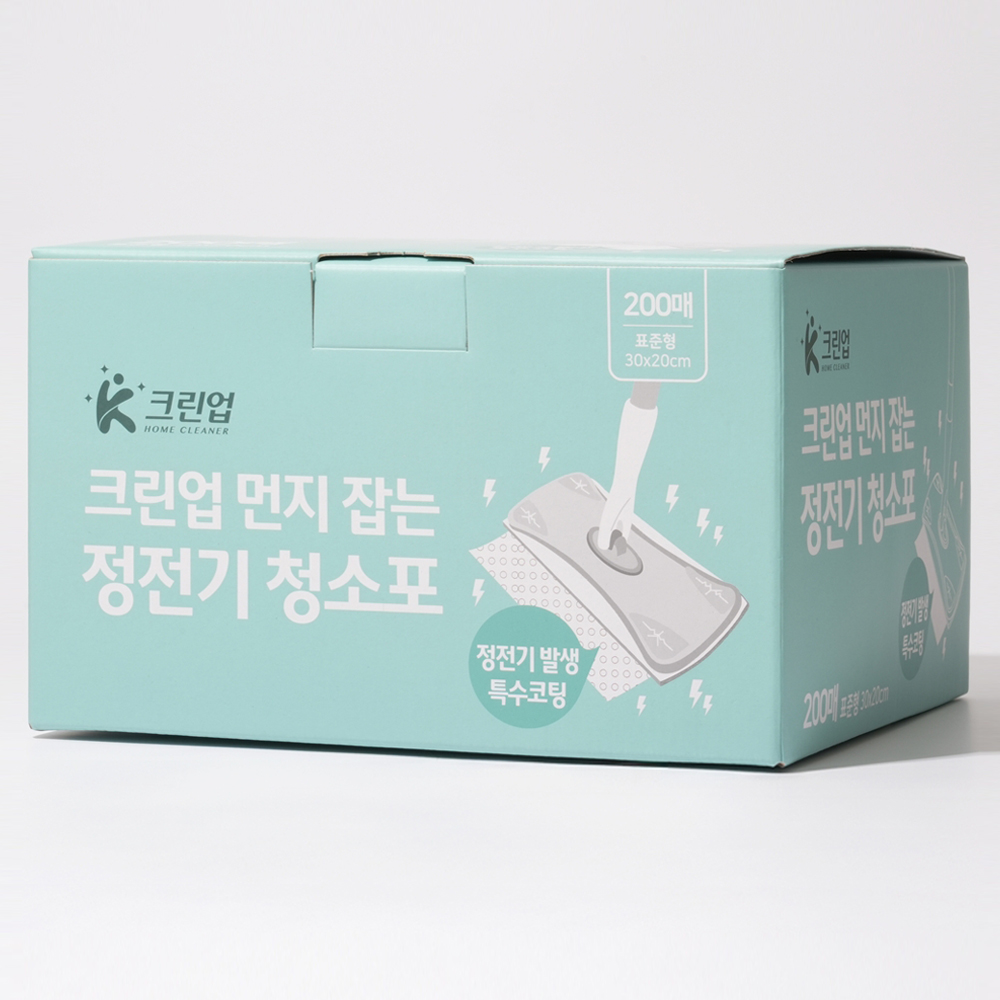 케이크린업 먼지잡는 정전기청소포 200매, 1개 7,190원