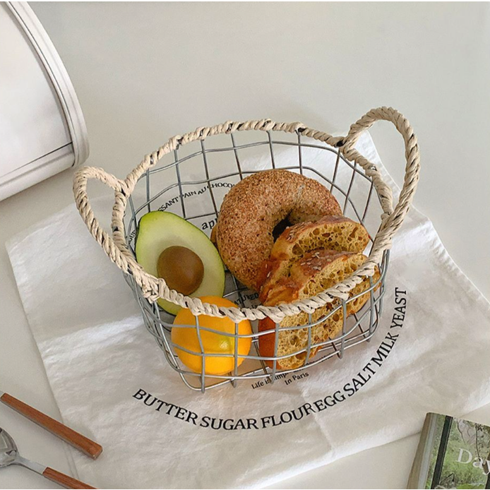 레이어드 연철 바스켓 수납함 와이어 정리함 과일바구니 와이어정리함 바구니 오누하임, 단일색상, 1개 12,800원