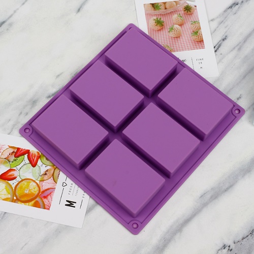 실리콘몰드 - 직사각 민무늬 6구 비누 두바이 초콜렛 몰드 초콜릿 실리콘틀 6,500원