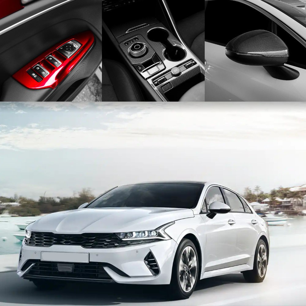 카스타 호환 K5 DL3 실내튜닝 기어패널 윈도우스위치 핸들 몰딩 카본 레드 색상 36,000원