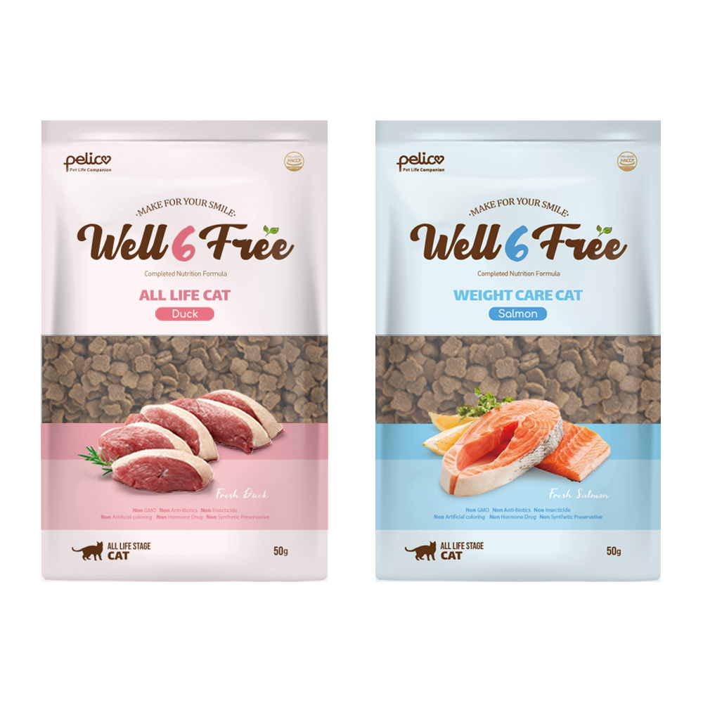 펠리코 웰식스프리 고양이 사료 샘플, 6개, 50g 4,500원