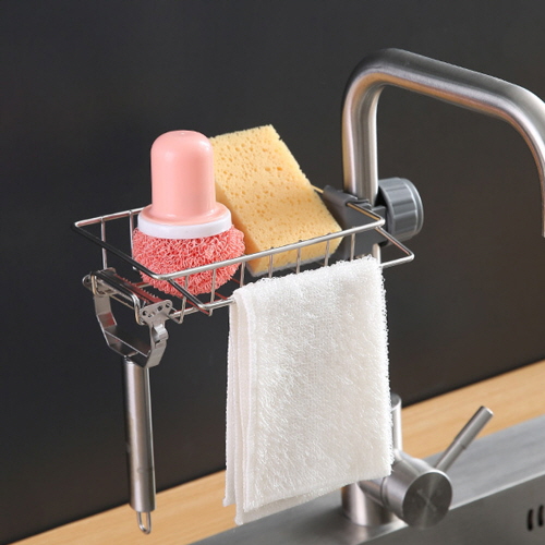 주방 소품 정리 싱크대 수전설치 선반 거치대 랙 소형, 1개 7,900원