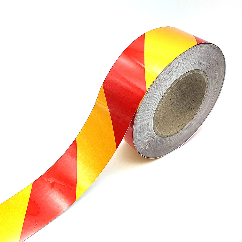 안전표시 일반 사선 반사테이프-황/적 5cm x 45M/1R, 1개 81,200원