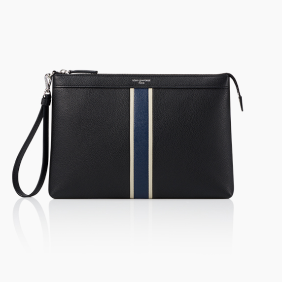 [백화점A/S] 루이까또즈 스트라이프 소가죽 남자클러치백 네이비 컬러 [MQ1FM08NA] 국내백화점정품 연말선물 빠른배송 275,000원