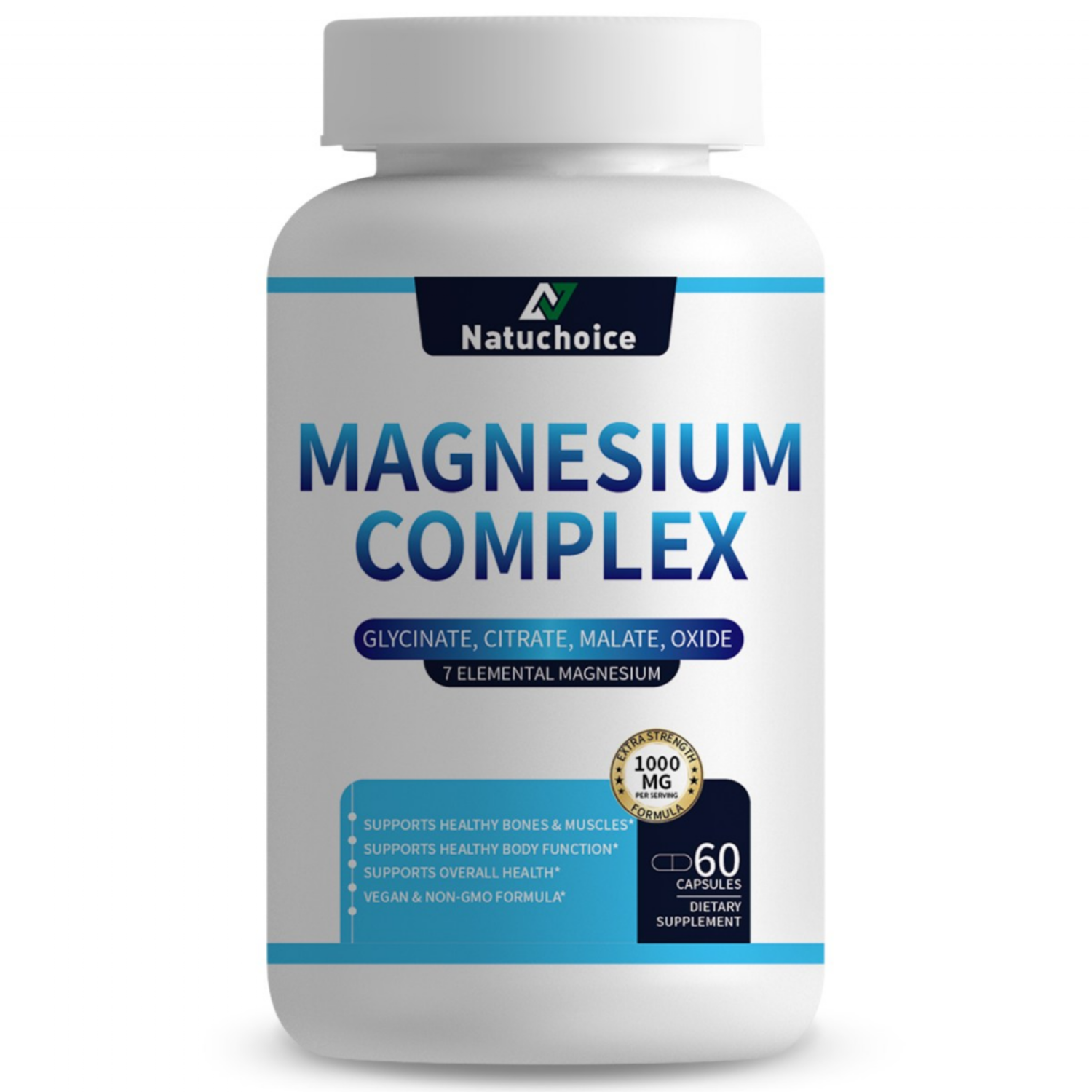 마그네슘 글리시네이트 1000mg 마그네슘 추천 베지 캡슐 마그네슘 영양제 근육 수면 지원 스트레스 완화 영양 캡슐 데일리 식이 영양 보충, 2개, 60회분 26,800원