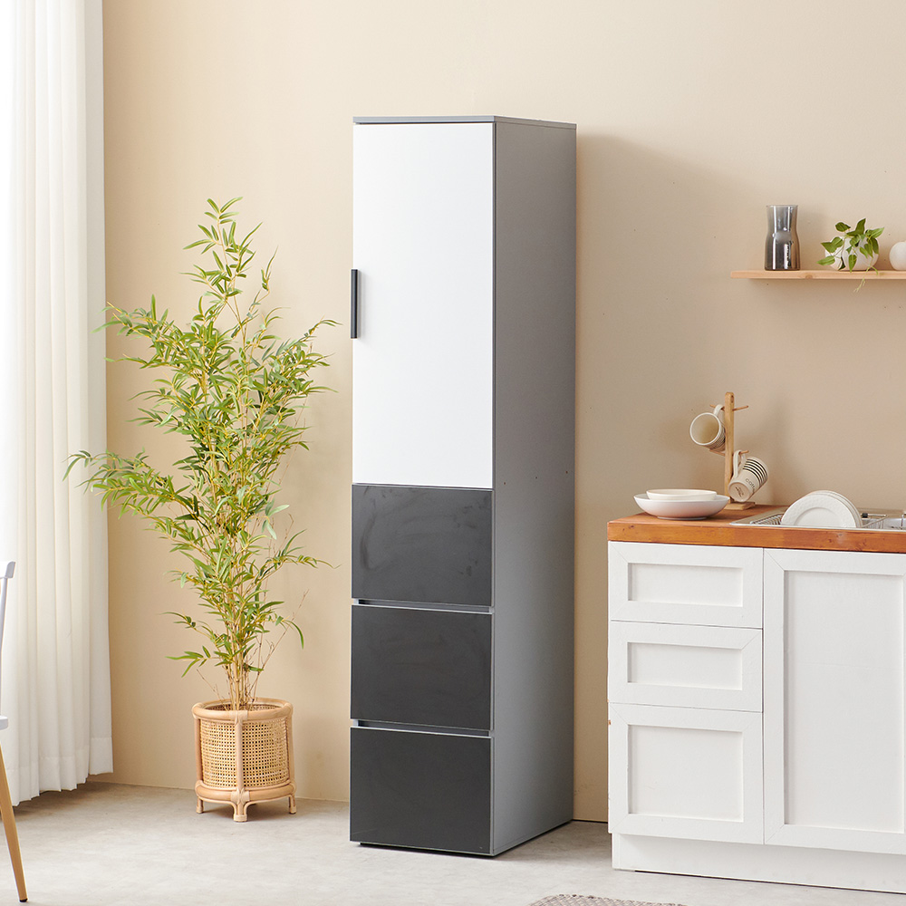 마마룸 냉장고형 광폭 400 팬트리장 틈새 다용도 수납장 고객직접설치, 현재가 158,000원