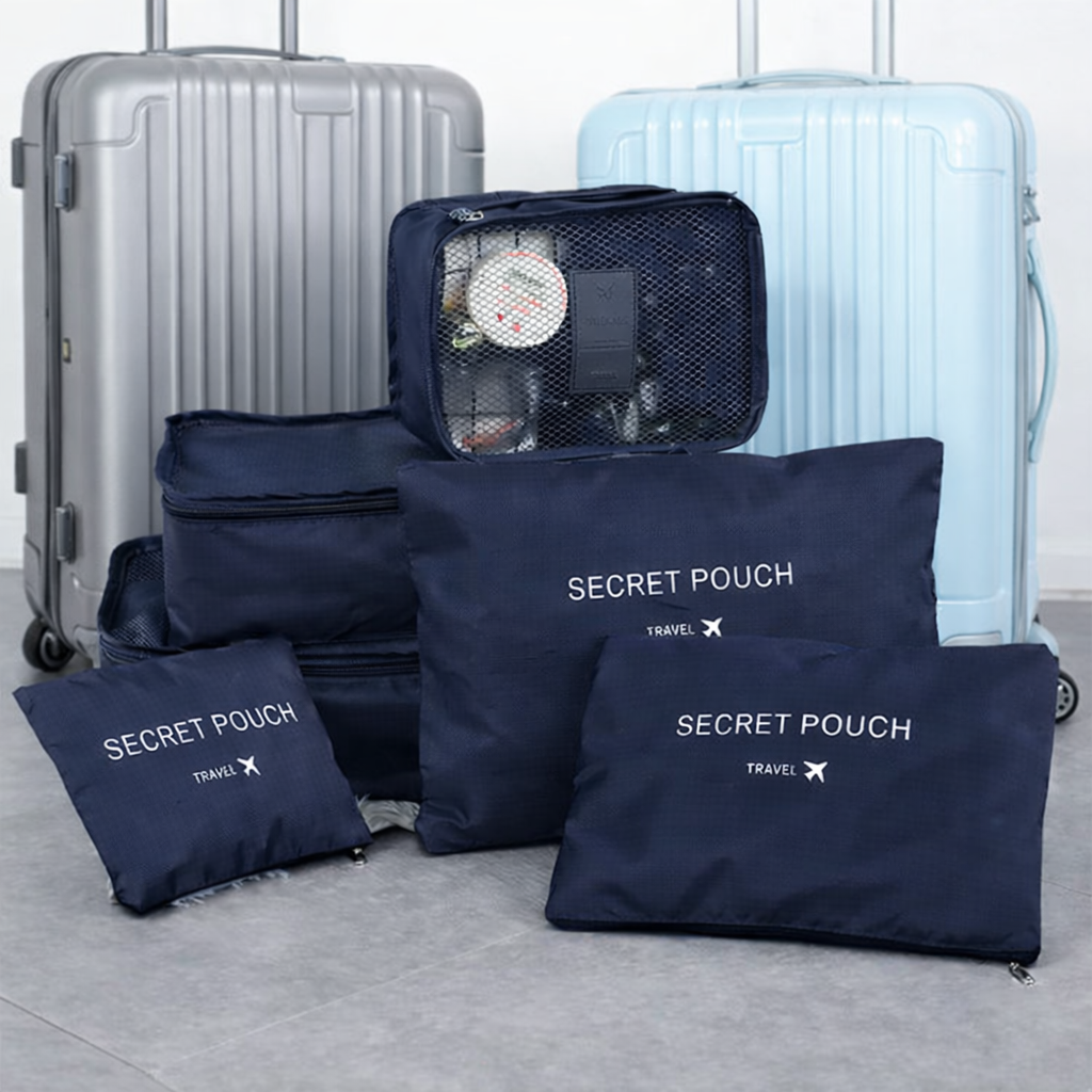 여행용 깔끔정리 캐리어 수납백 소품 정리함 6종 멀티 메쉬 트래블 파우치 세트 5,900원