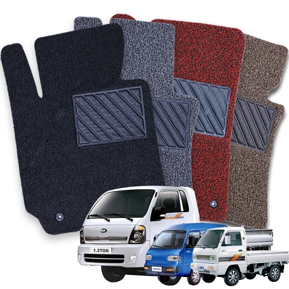 예스카 포터2 봉고3 더블캡 라보 다마스 코일매트 벌집매트 바닥매트 카매트 발판 차량용매트 자동차매트, 코일매트-봉고3 1열(운전석/조수석)-그레이 27,000원