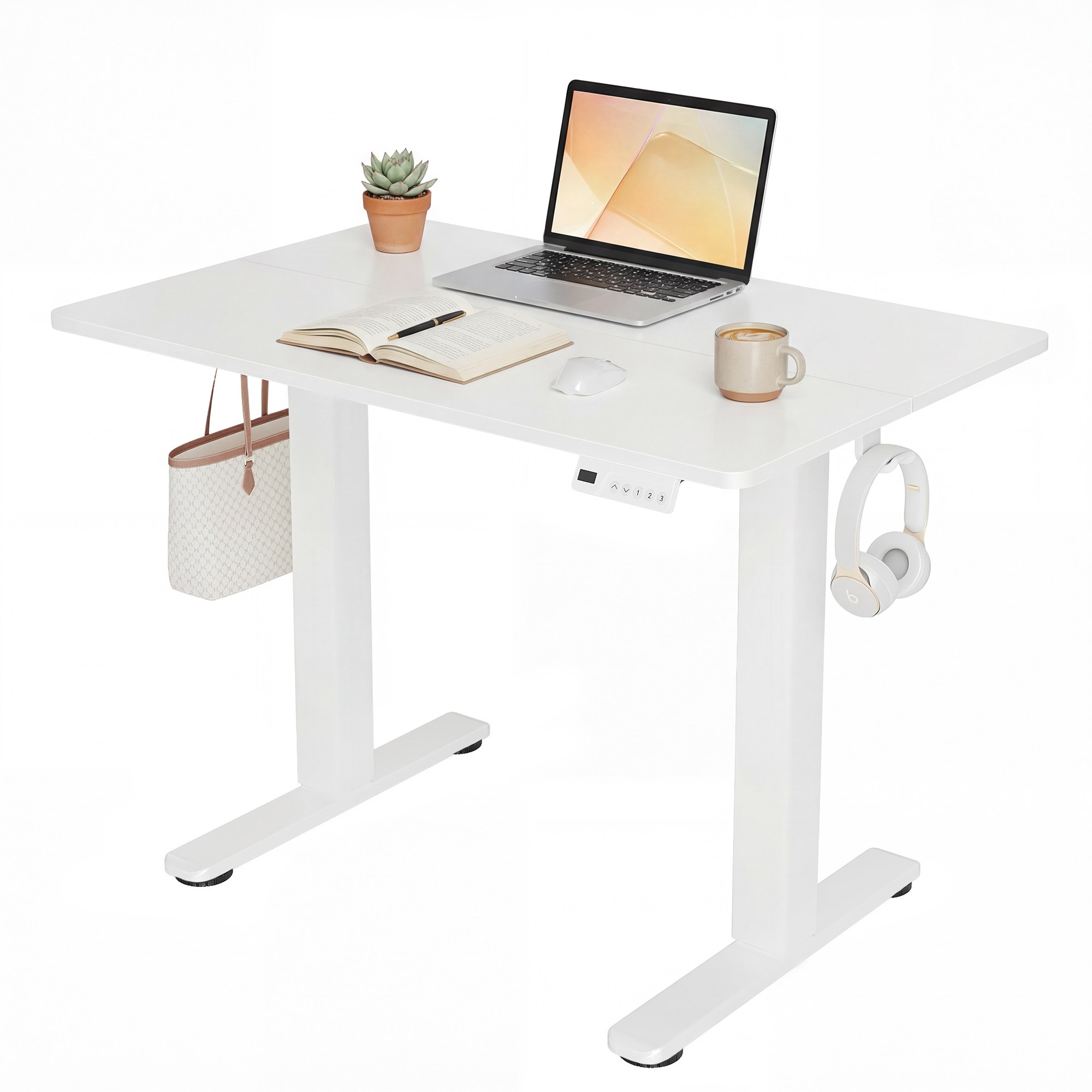 모션데스크 전동 높이조절 스탠딩 컴퓨터책상 높이조절책상 학생테이블 낮은 높이 공부 사무 게이밍책상, 백색 119,990원