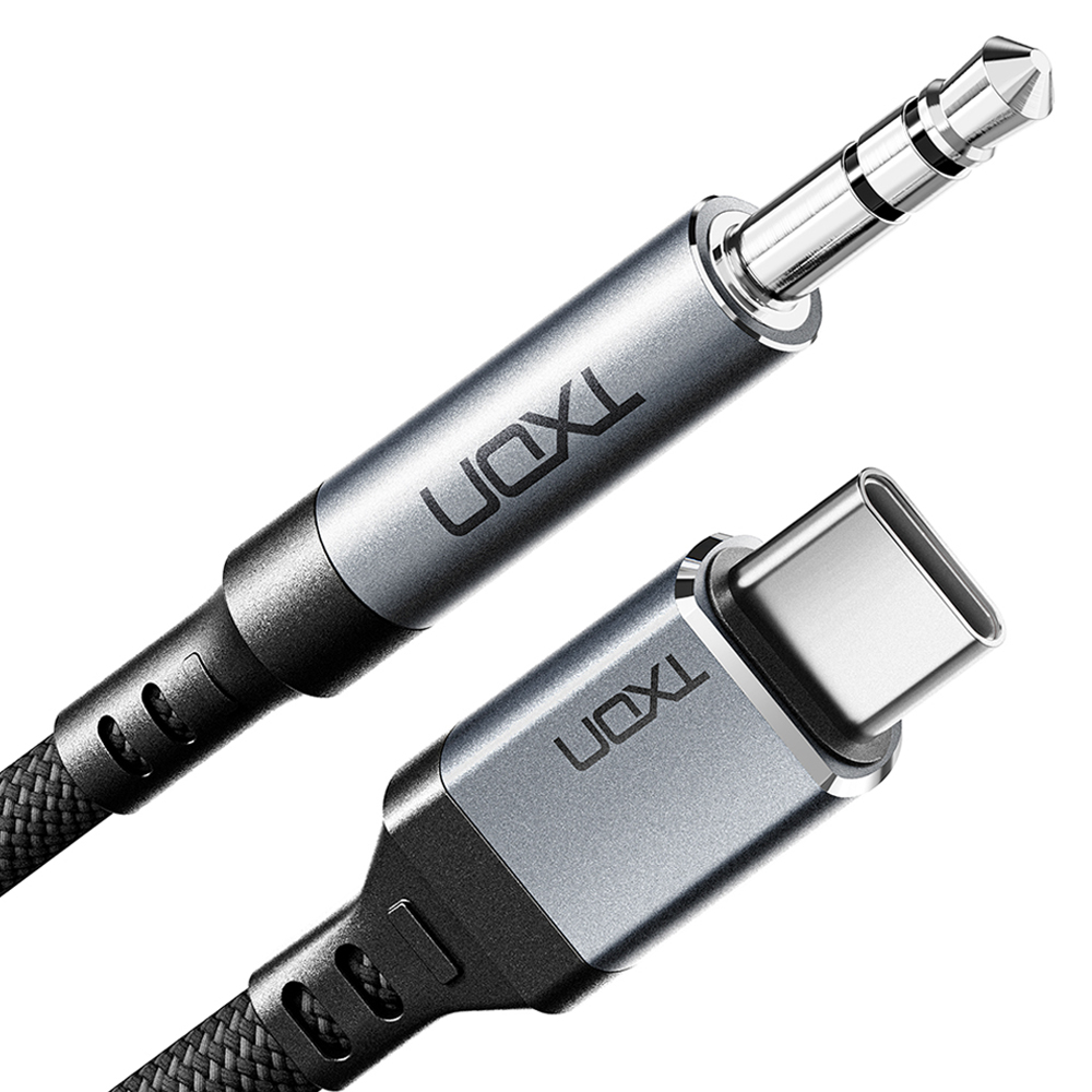 티엑스온 USB C타입 to AUX 3극 스테레오 오디오 케이블 차량용 옥스선, 1m, 1개 7,800원