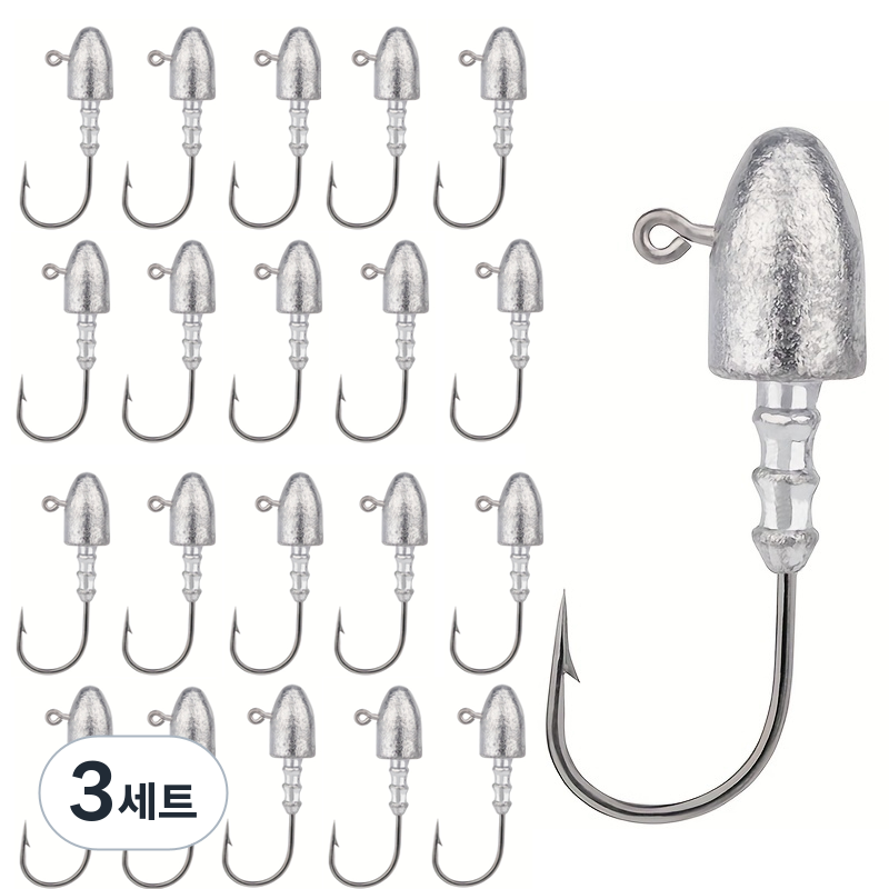 Hqzoomee 웨이트 훅 세트 낚싯바늘 베이스 내식성 탄소강 소재로 민물과 염수에서 모두 사용하기에 적합합니다 QTG20PCS, 3세트, 20개입 59,950원