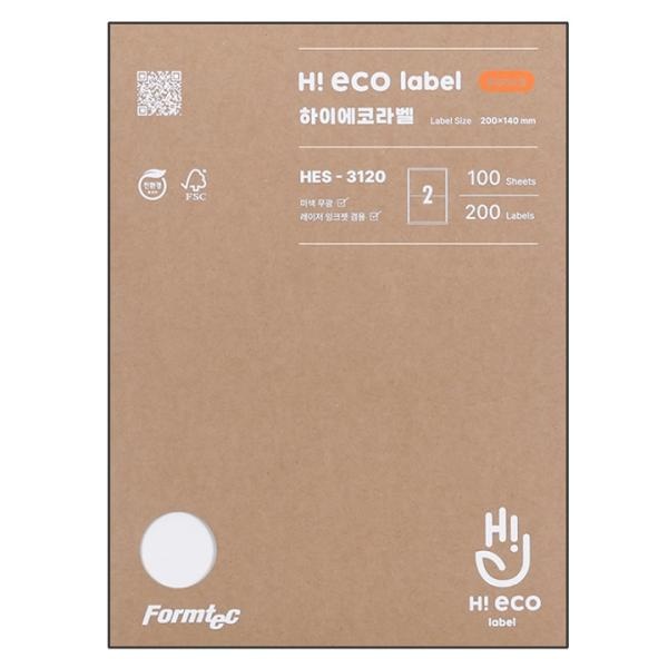 폼텍 친환경 HES-3120 물류관리용 스티커 라벨지 2칸 100매 16,420원