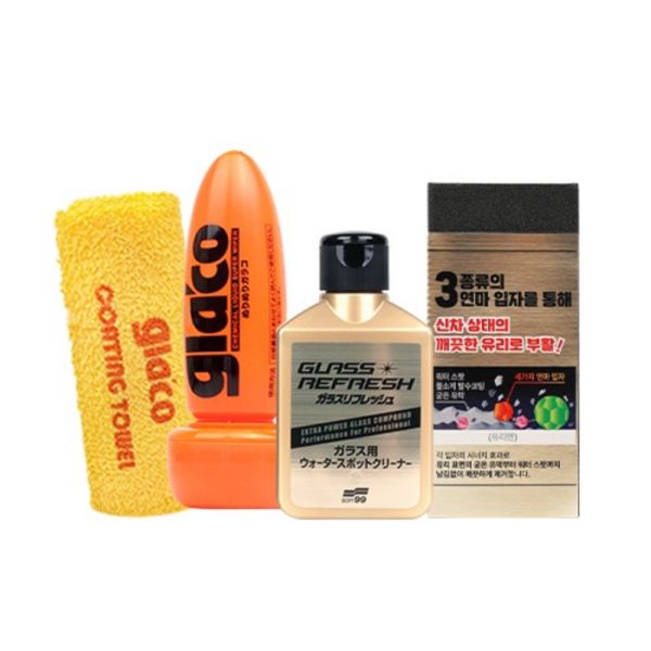 소프트99 글라코 즉시발수 발수코팅제 + 고성능 차량용 유막제거제 2종세트(G4X+G73) 57,500원