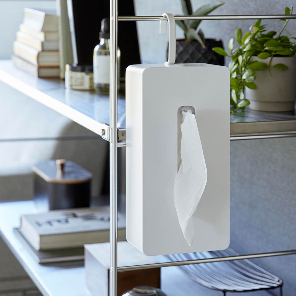 야마자키실업 방향조절 가능한 벽걸이형 휴지 케이스 타워 1867/1868, 화이트, 1개 28,900원