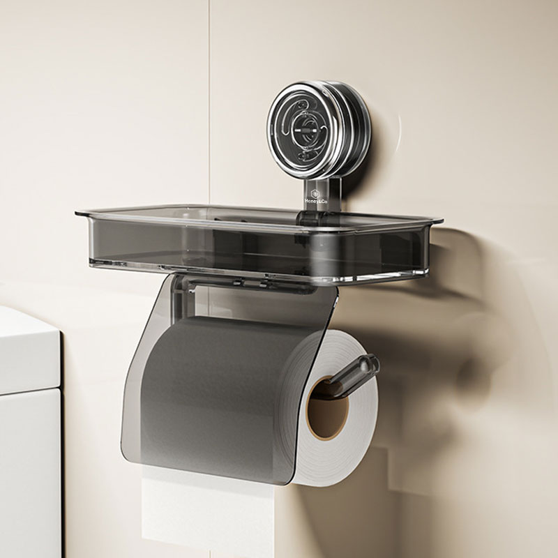 탈부착가능 허니앤코 강력흡착식 무타공 선반 거치대형 화장실 휴지걸이 9,900원