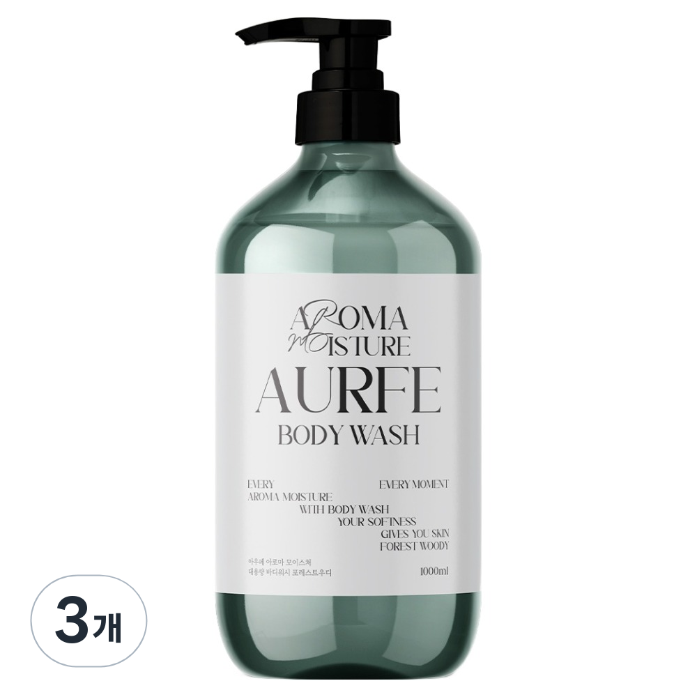 아우페 아로마 모이스처 대용량 퍼퓸 바디워시 포레스트우디향, 1L, 3개 24,860원