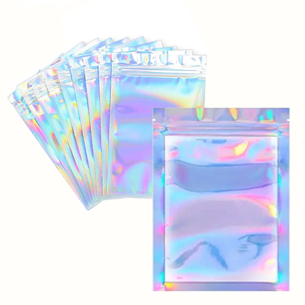 MMC 반짝이는 홀로그램 지퍼백 선물 포장 답례품 악세사리 간식 소분 개별 포장 투명 OPP봉투 비닐 봉투 영롱한 반짝이 DIY 7,890원