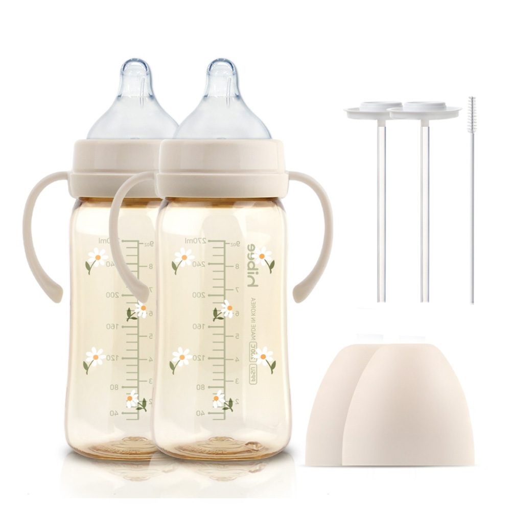 하이비 PPSU 에잇벤트 배앓이방지 젖병 데이지 270ml 트윈팩+핸들2p+추타입2p or 간편타입2p 45,500원