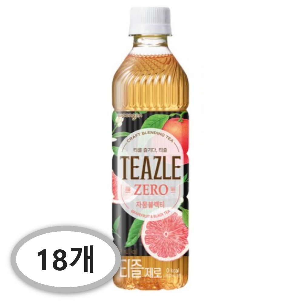 티즐 제로 자몽블랙티, 500ml, 500ml, 18개 18,290원