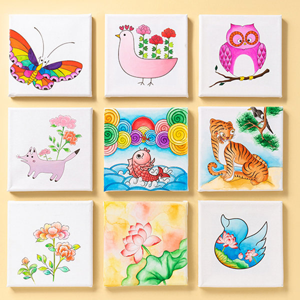 민화 캔버스액자 만들기 10종 / 민화그림그리기, 까치호랑이 1,600원