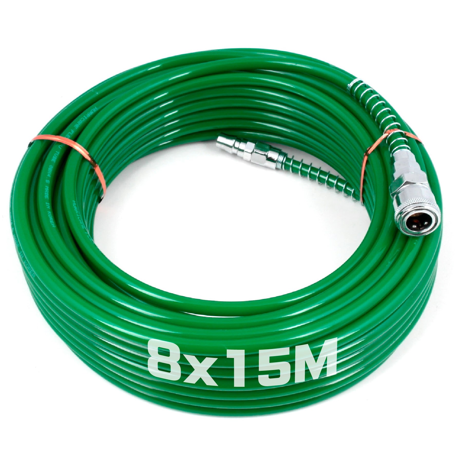 우레탄연질 에어호스 에어줄 타카호스 콤프레샤호스 에어호수 타카호스 주황 녹색, 1개 15,200원