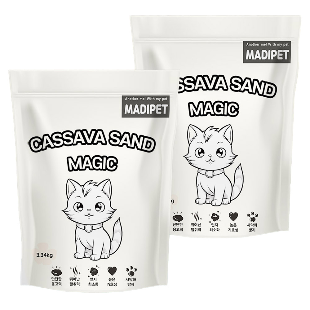 메디펫 고양이 카사바 모래, 3.34kg, 2개, 무향 19,300원