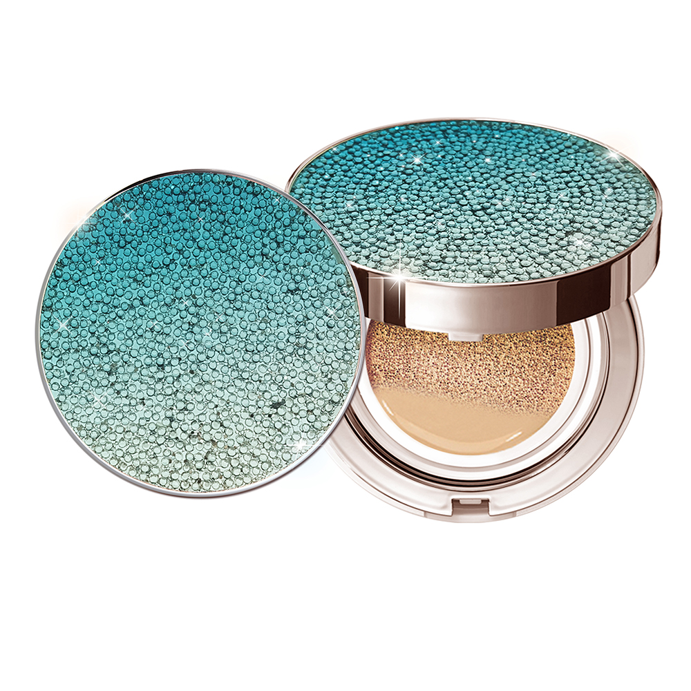 스타일71 글리터 그라이데이션 미스트 커버 럭셔리 쿠션 S 15g, 21호 라이트 베이지(파운데이션), 로얄블루(케이스), 1개 17,140원