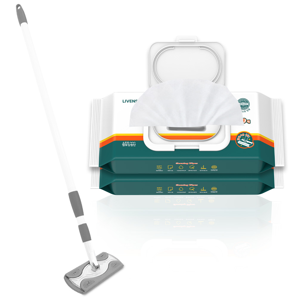 리벤스 밀대 + 오리지널 물걸레 청소포 캡형 60매 세트 11,300원