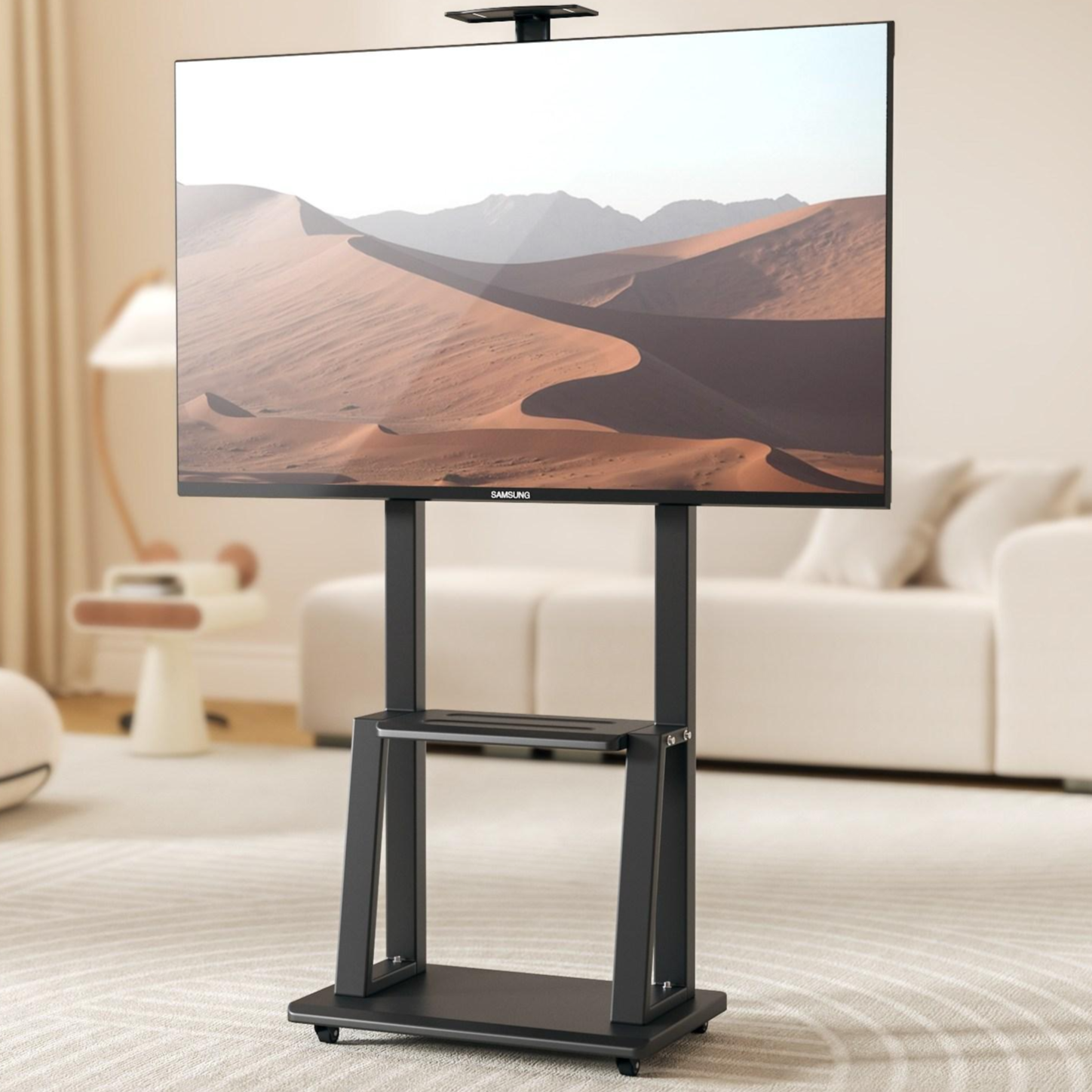 아우리넥스 스탠드 이동식 TV스탠드 거치대 32-75인치, 블랙 45,900원