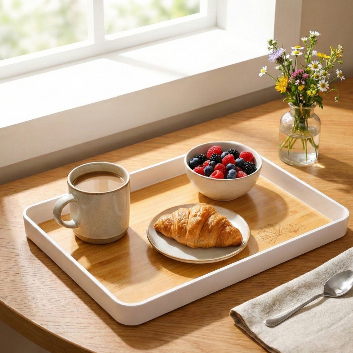 대경마켓 원목 감성 나무무늬 트레이 쟁반, 1개, 우드 12,900원