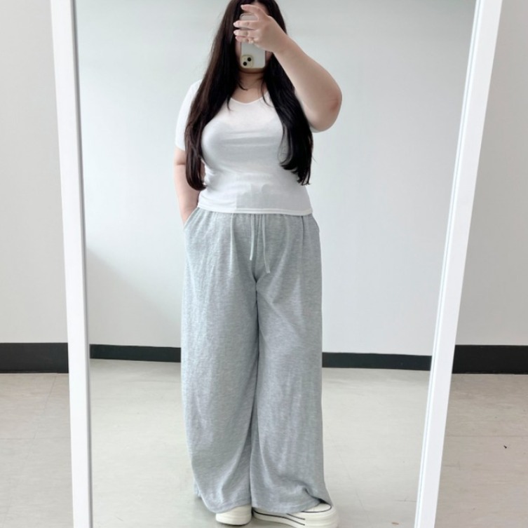 66-130 두바 뱃살감춰주는 빅사이즈 와이드 트레이닝 팬츠 데일리 긴바지 6XL 24,440원