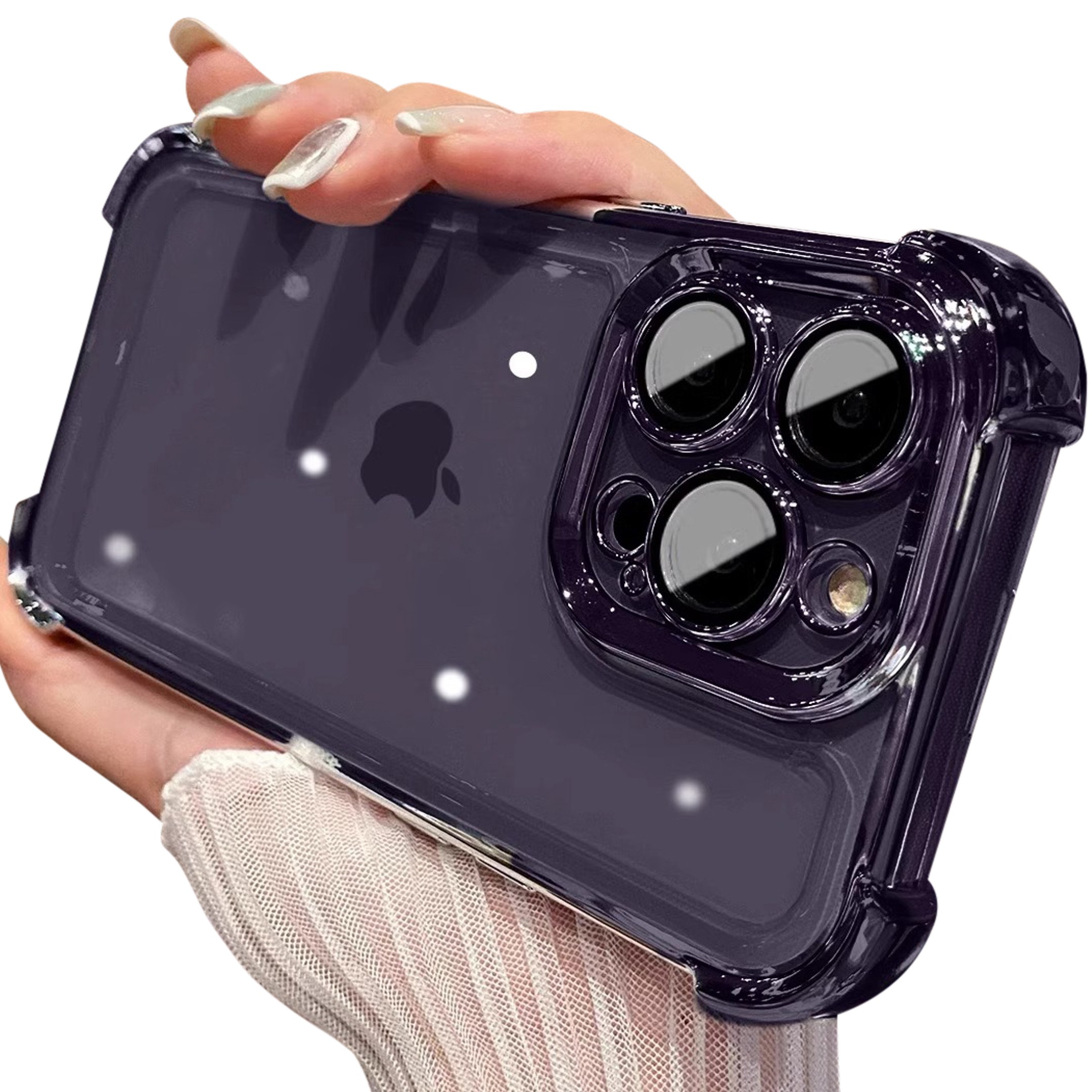 복우롱 아이폰 렌즈풀커버 사각에어백 투명 휴대폰 케이스(OA002) 10,490원