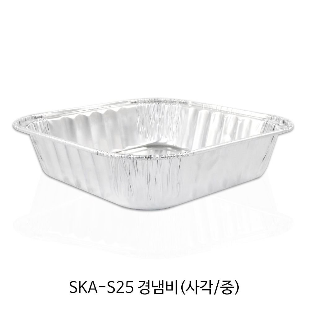 SKA-S25 알미늄경냄비(사각_중)-1박스(200개) _일회용냄비_배달냄비_은박냄비, SKA-S25 알미늄경냄비(사각/중)-1박스(200개), 200개 226,400원