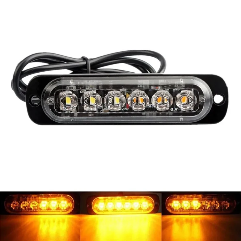 초박형 스트로브 경고등 12V 24V 트럭 LED 작업 조명 자동차 전면 그릴 깜박이는 조명 오토바이 비상 비콘 9,400원