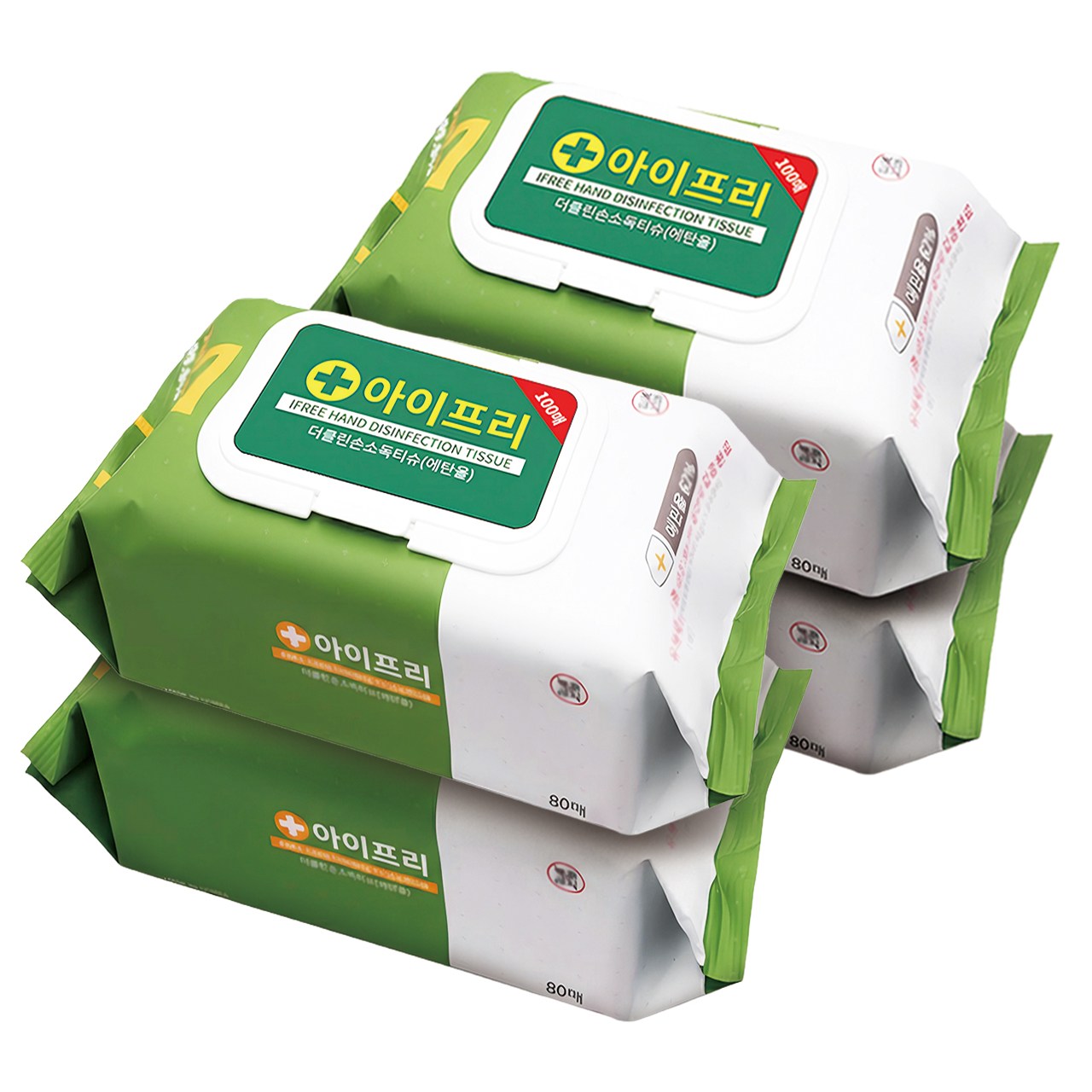ifree 아기 소독티슈 대용량 살균 알콜 물티슈 캡형 손소독티슈, 4세트, 100매입, 현재가 28,000원