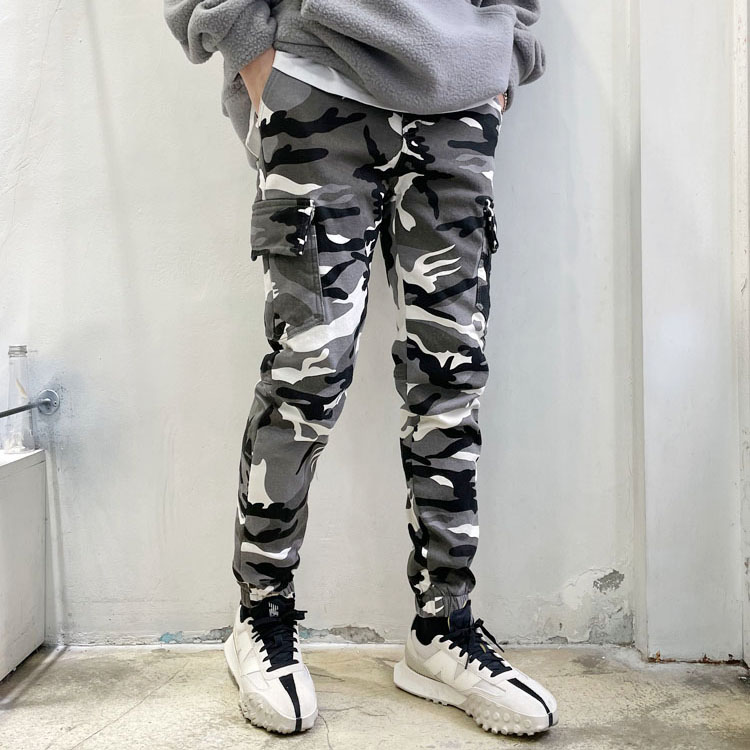 라운지21 남자 이중지 기모 밴딩 카모 카고 조거팬츠 42,000원