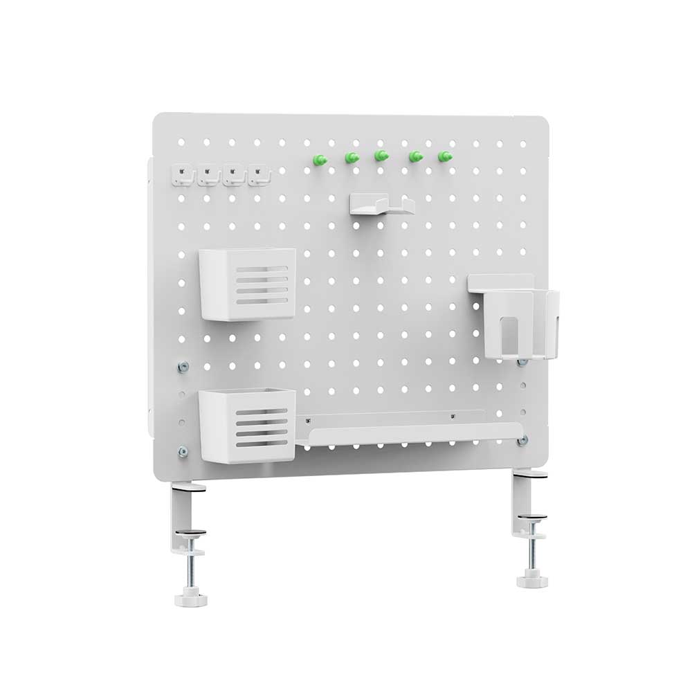 PEG520 520X420 페그보드 클램프형 타공판 보드판 타공보드 후크 책상 정리 선반 컵홀더 헤드폰 걸이 타공판보드 파티션 인테리어 자석 보드 보드판 후크 자석판 37,700원