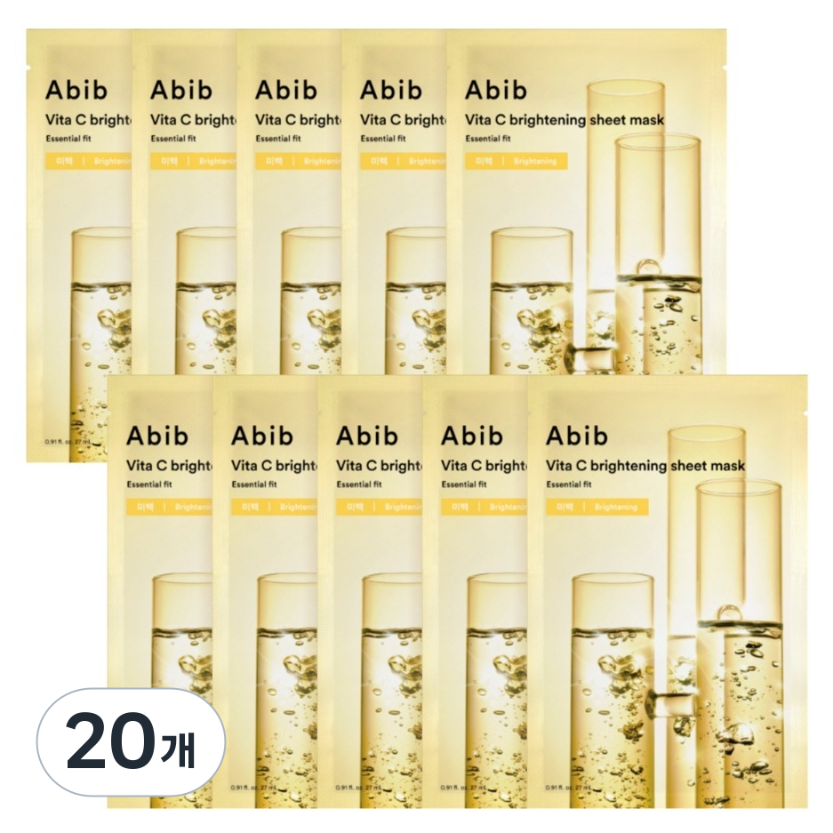 아비브 비타 씨 미백 시트 에센셜핏 마스크팩, 1개입, 20개 30,000원