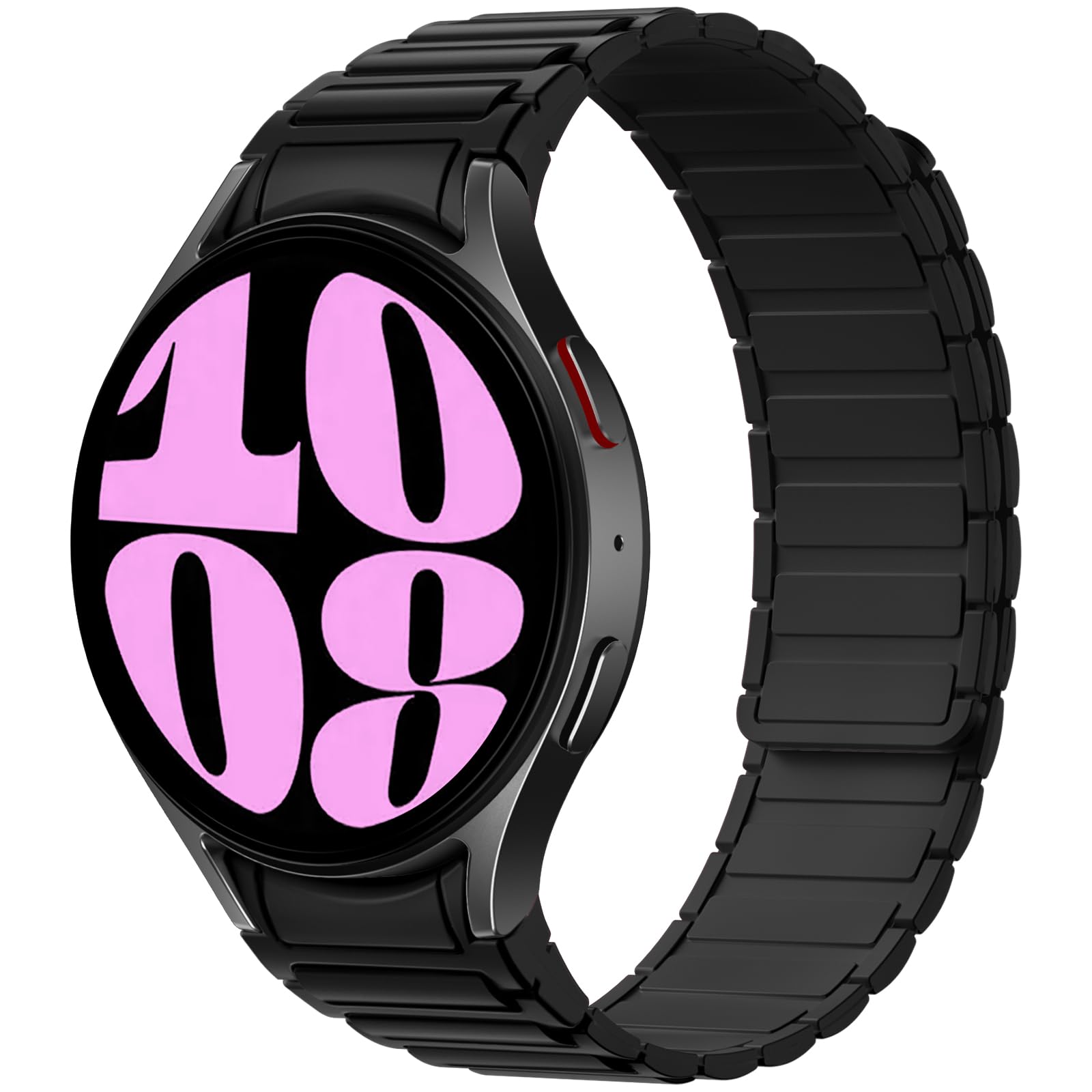 갤럭시워치7/6/6클래식/5/5프로/4/4클래식 호환 자석형 실리콘 마그네틱 스트랩, 블랙, 1개 19,900원