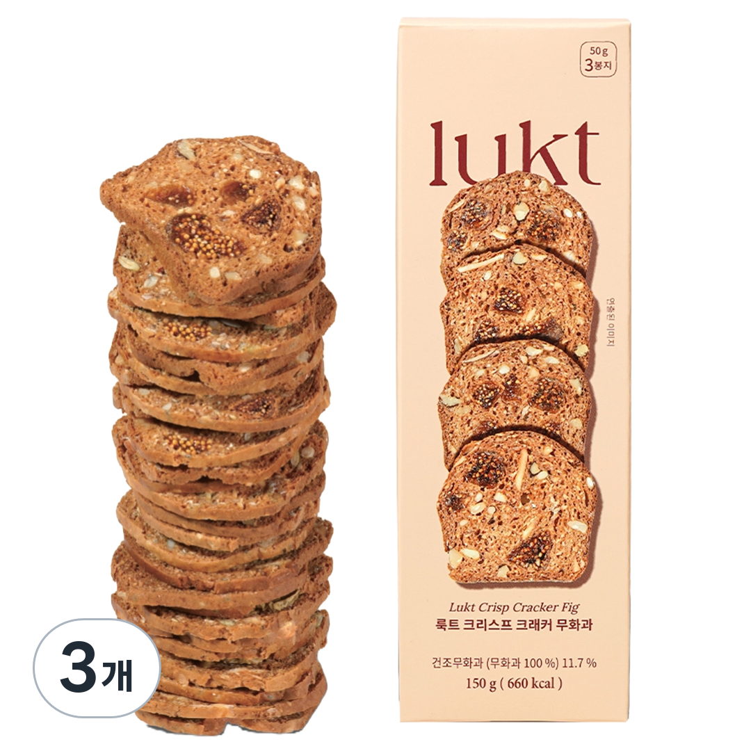 룩트 우리밀통밀 크리스프 크래커 무화과, 3개, 150g 45,750원
