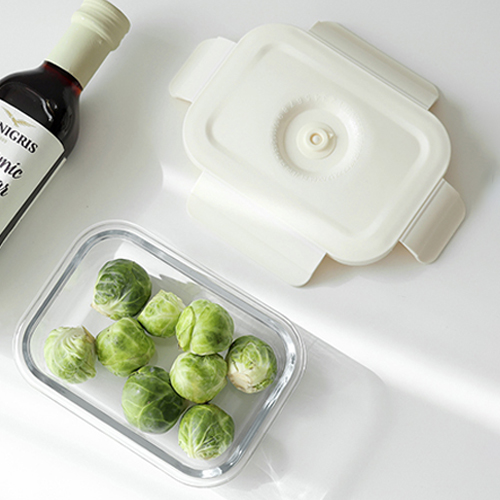 카모메키친 내열유리 제로에어 진공 밀폐용기 S, 1개, 370ml 7,900원