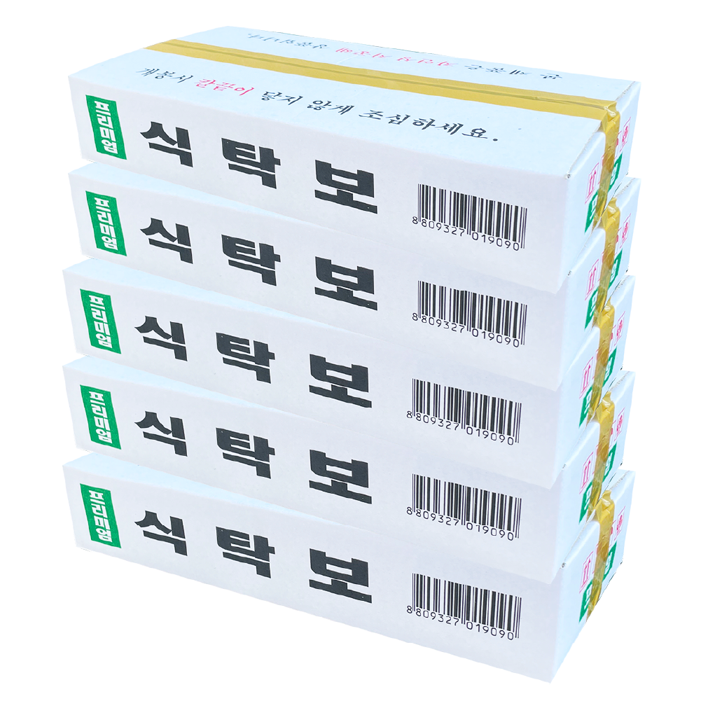 정담아 국산 프리미엄 식탁비닐, 생활용, 테이블 커버용 비닐, 방수비닐, 일회용 식탁보 평판형 250매 5개입 62,800원